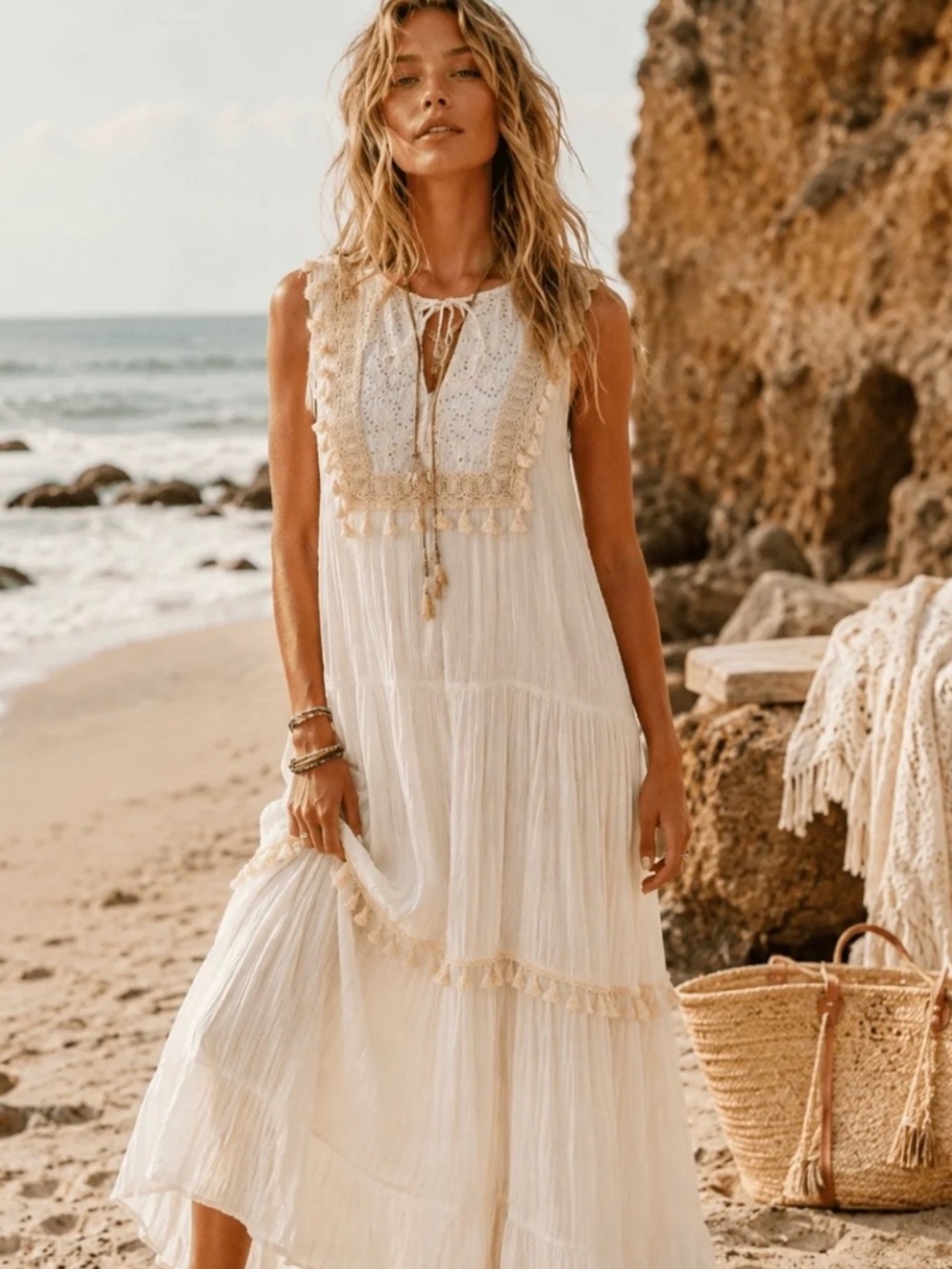 NWT ADDCONFDT MAXI DRESS ADORNED WITH SEQUIY. ERY ROOMY SMALL